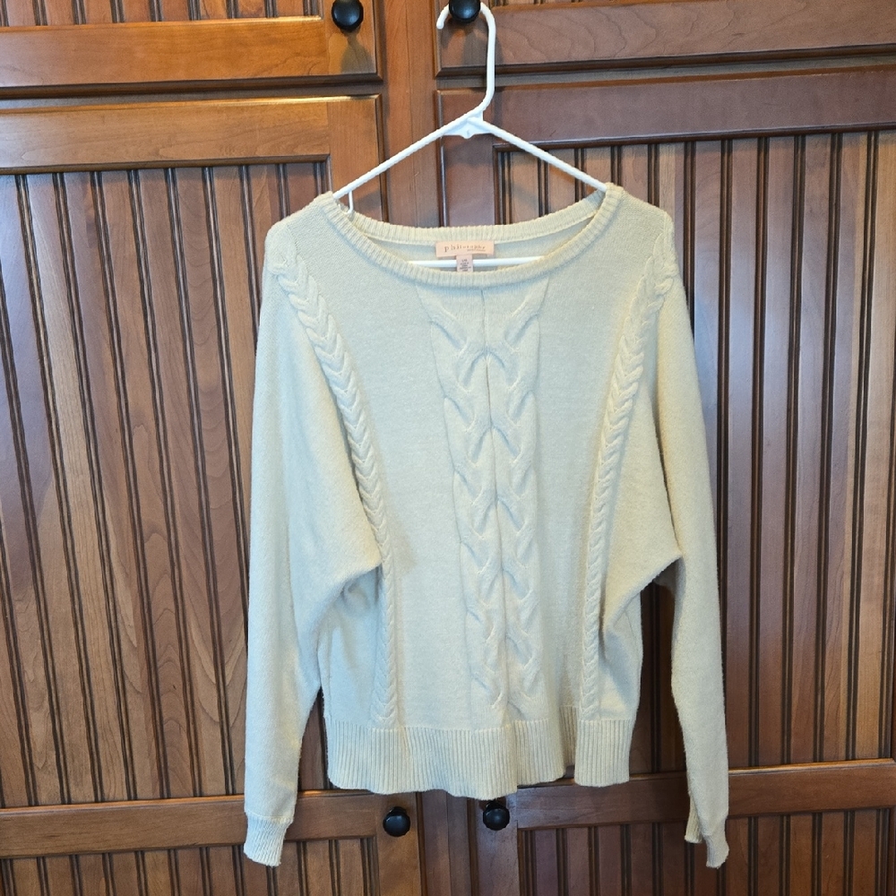 Beige Philosopy Cable Sweater
